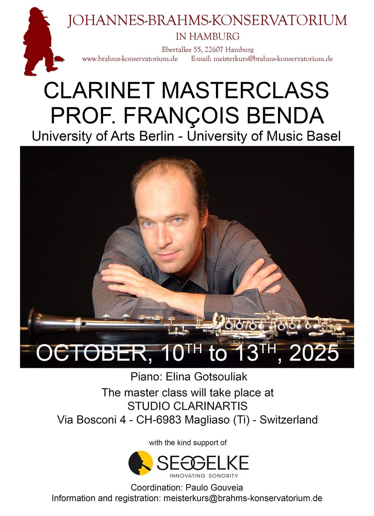 Fyler für eine Clarinet Masterclass